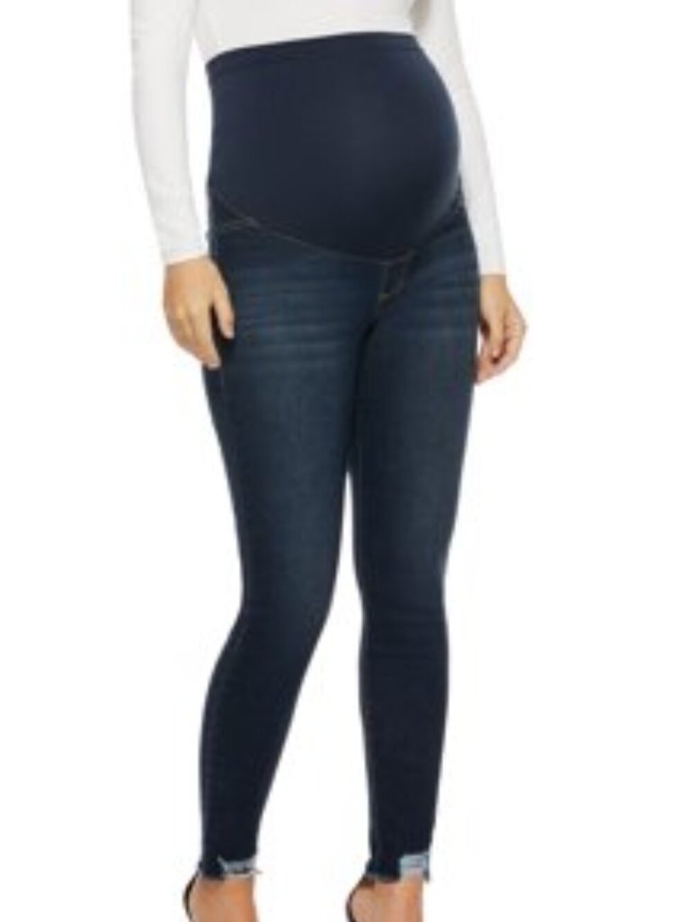 Women's Sofia Vergara Rosa High Rise Curvy Skinny Maternity Jeans - Dark Wash -6